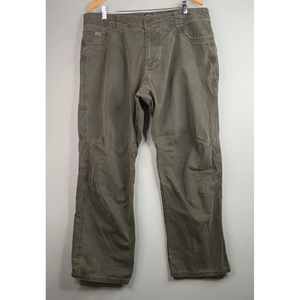 Kuhl Revolvr Rogue Pants Mens 38x30 Olive Green Hiking Workwear Outdoor